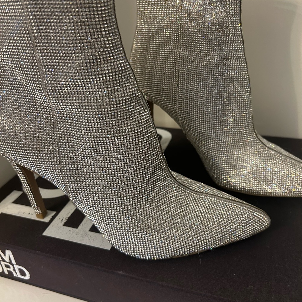 Aqua Silver Heeled Boots